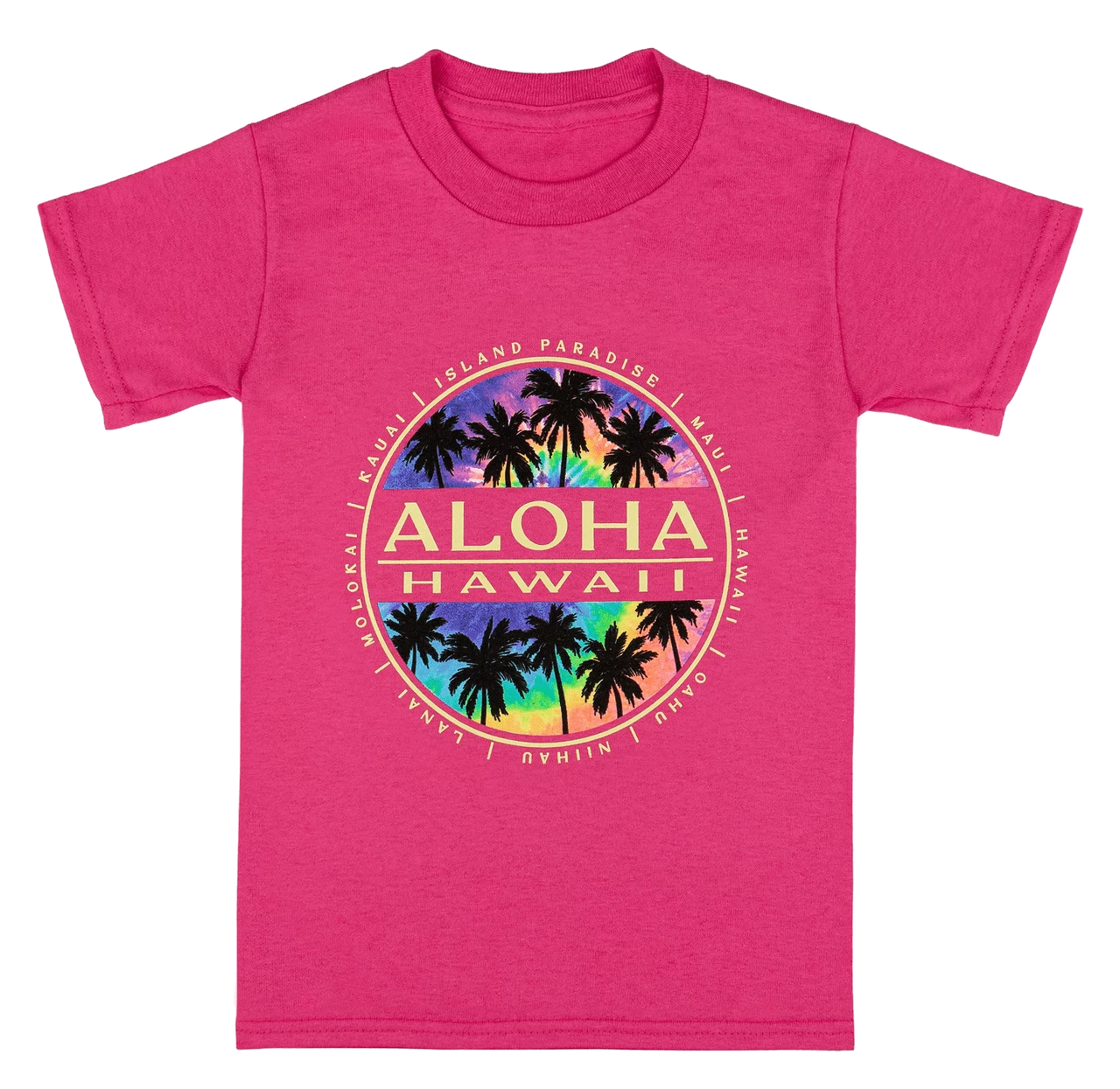 Hawaiian Performance Surfwear® Child's Tee - Tie Dye: Raspberry