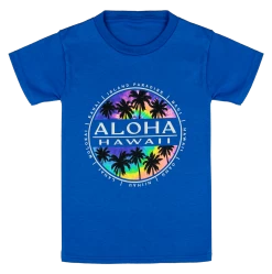 Hawaiian Performance Surfwear® Child's Tee - Tie Dye: Royal Blue