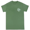 Crew Neck Tee - Sunny Aloha: Military Green