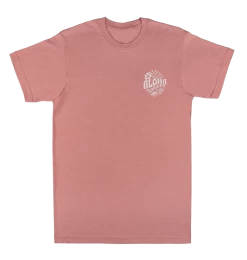 Crew Neck Tee - MAUI Sunny Aloha: Dusty Rose