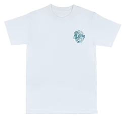 Crew Neck Tee - MAUI Sunny Aloha: White