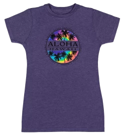 Island Girl® Surf Tee - Tie Dye: Purple Heather