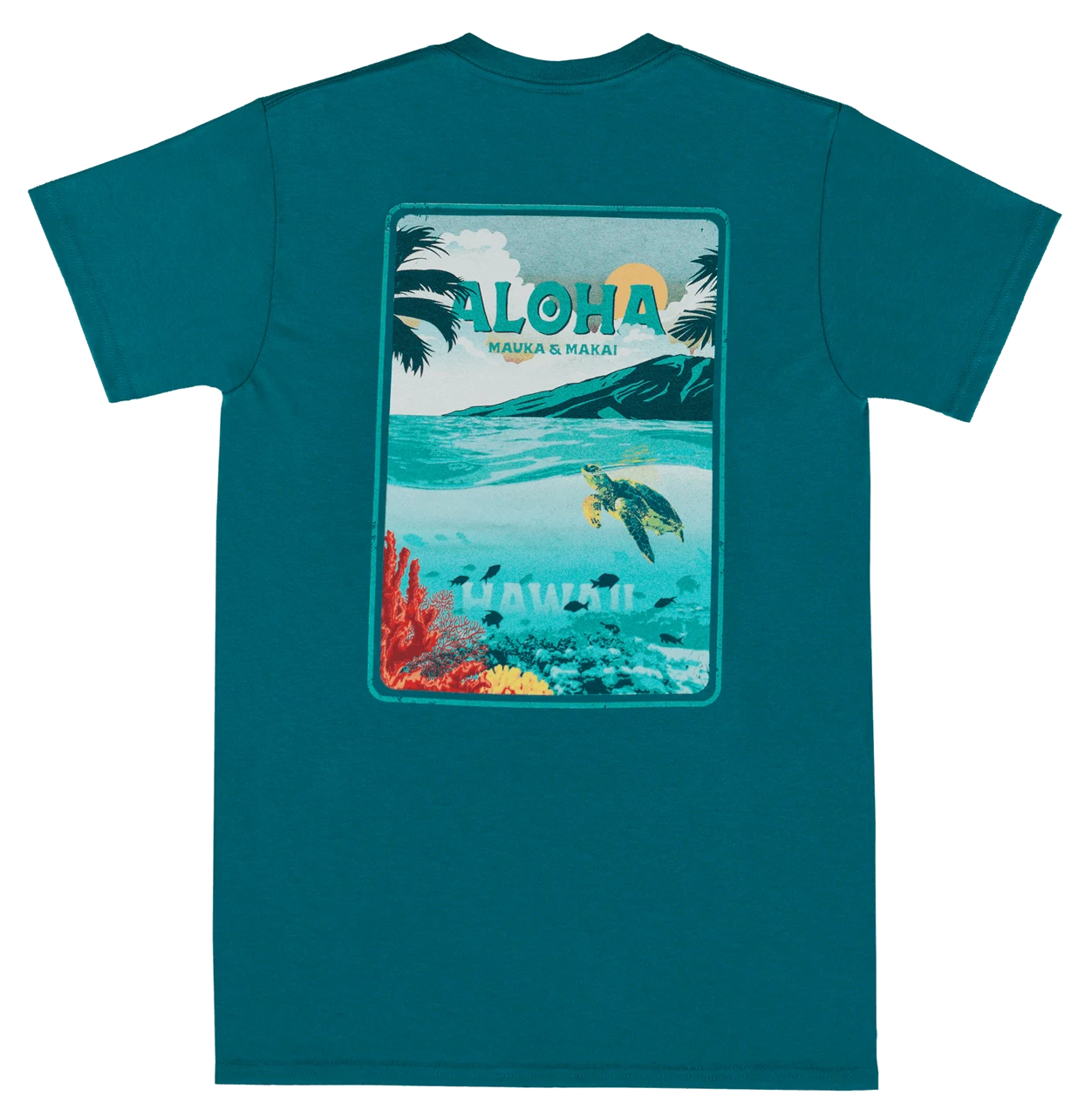 Crew Neck Tee - Ocean: Teal - Image 2