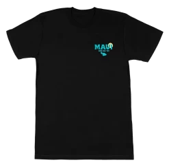 Crew Neck Tee - MAUI Ocean: Black