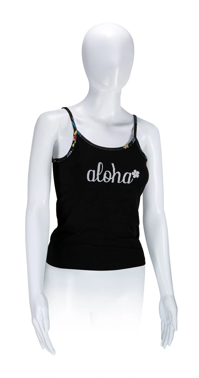 Island Design Collection Strap Tee: Black - Image 4