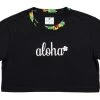 Island Design Collection Crop Tee: Black