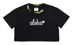 Island Design Collection Crop Tee: Black
