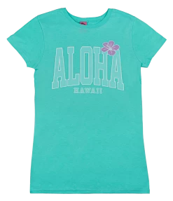 Island Girl® Surf Tee - Big Aloha: Mint