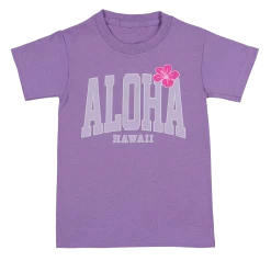 Hawaiian Performance Surfwear® Child's Tee - Big Aloha: Lavender