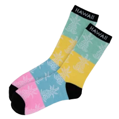 Hawaiian Performance Surfwear® Crew Cut Socks: Pineapple