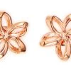 Moana Collection Rose Gold Stud Earring: Open Plumeria