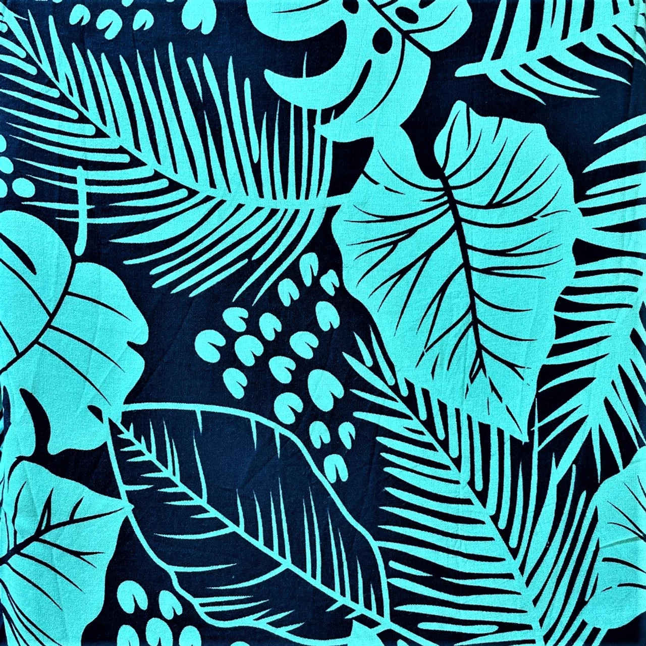 Napua Collection Tropical Dress - Monstera Palm: Blue