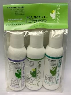 Kukui Nut Moisturizing Lotion 3 Pack 2 Oz. Gift Set
