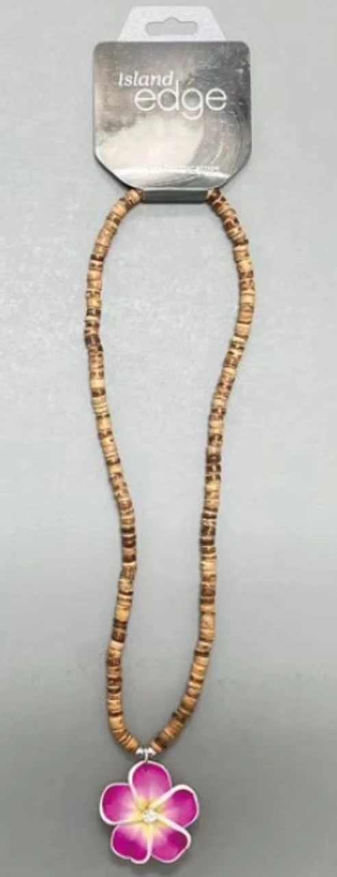 Island Edge® Beaded Necklace - Flower Magenta - Image 2