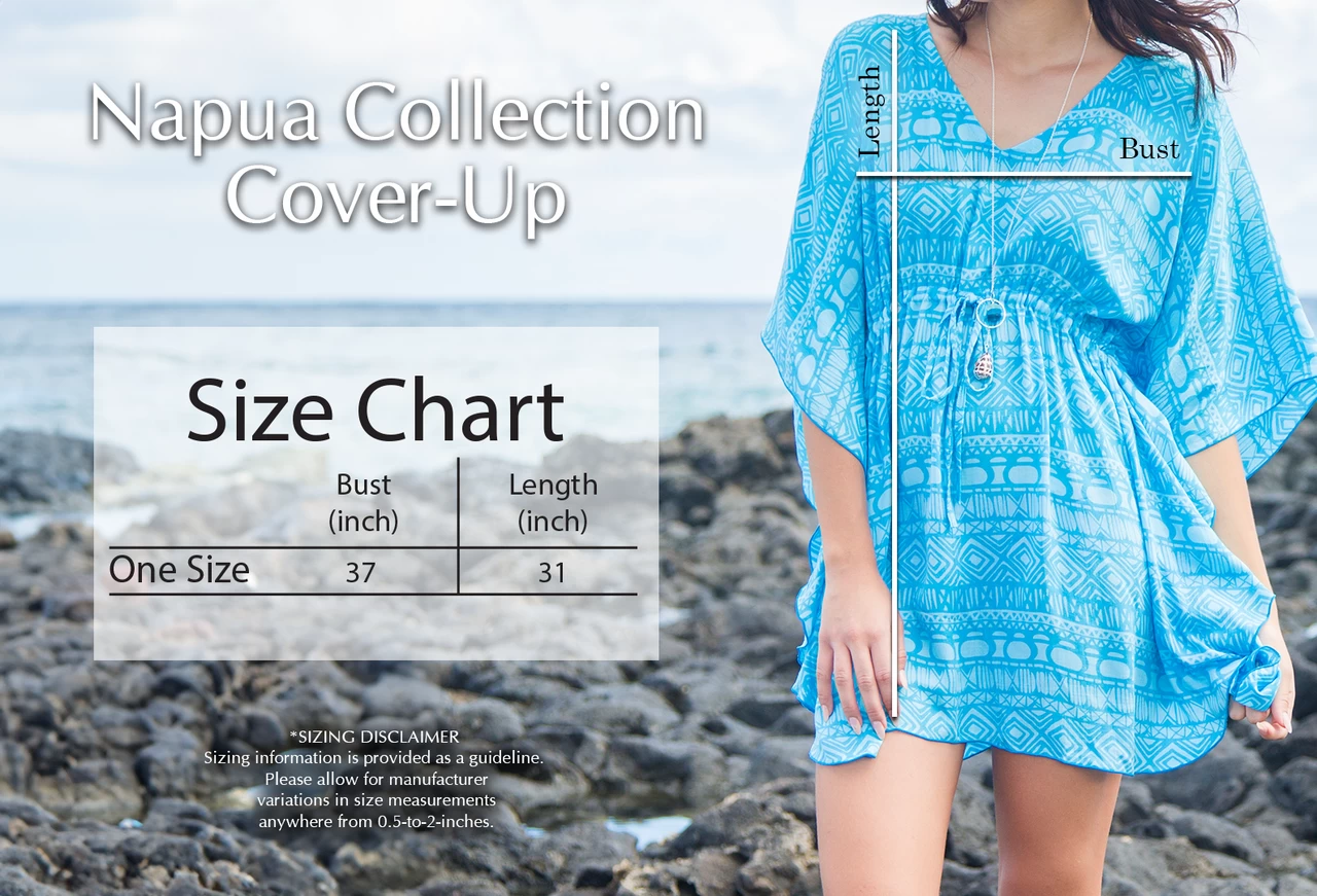 Napua Collection Cover Ups: Batik - Turquoise - Image 2