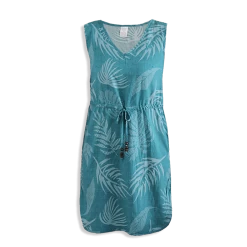 Aloha DRESS - Aqua Leaf