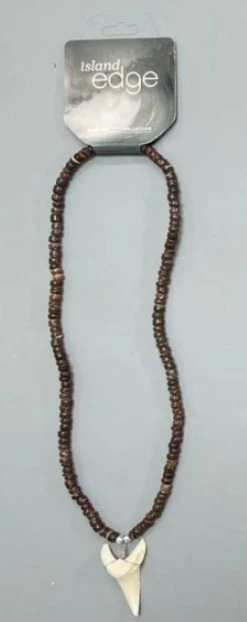 Island Edge® Beaded Necklace - Shark Tooth Brown