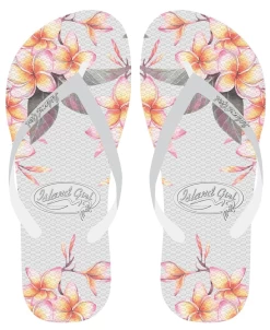 Island Girl® Slippers - Plumeria: White