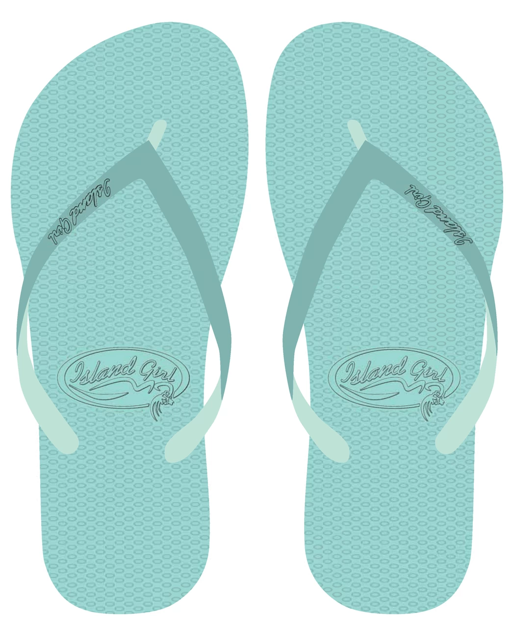 Island Girl® Slippers - Solid: Aqua