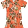 Boy's Aloha Cabana Set - Brick Floral