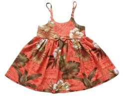 Girl's Aloha Sundress - Brick Floral
