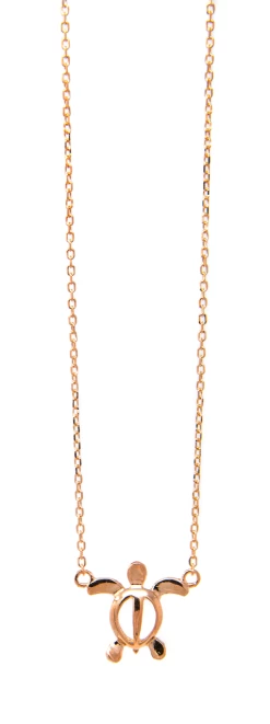 Moana Collection Rose Gold Pendant Chain Necklace: Honu