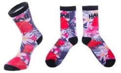 Robin Ruth® Hawaii Women's Crew Socks - Pink Garden