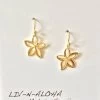 Liv-N-Aloha® Gold Plumeria Cut Out Dangle Earrings
