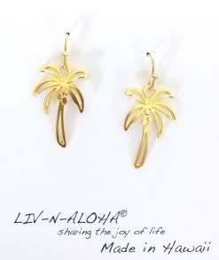Liv-N-Aloha® Gold Palm Tree Earrings