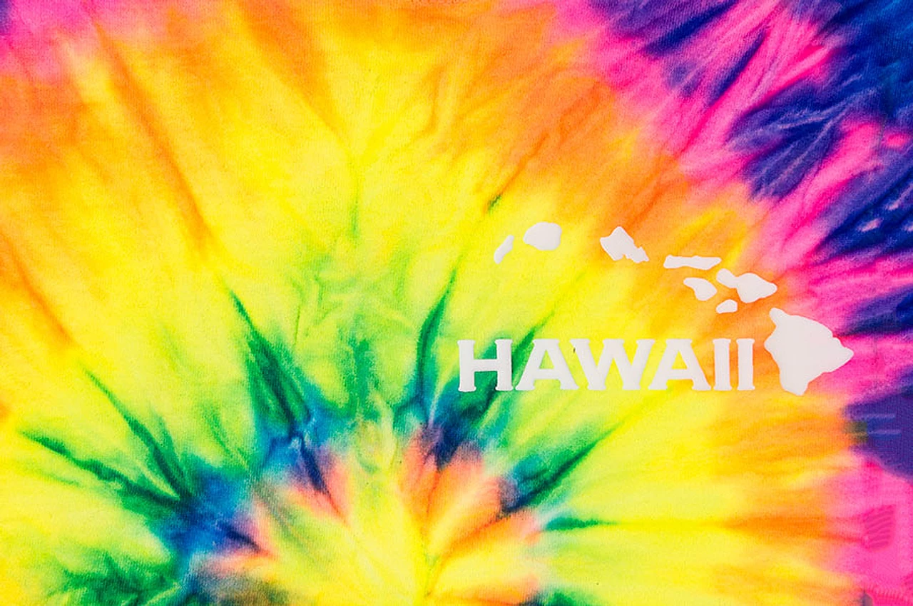 Hawaii Tie Dye UNISEX Long Sleeve Jersey Tee: Moondance - Image 5