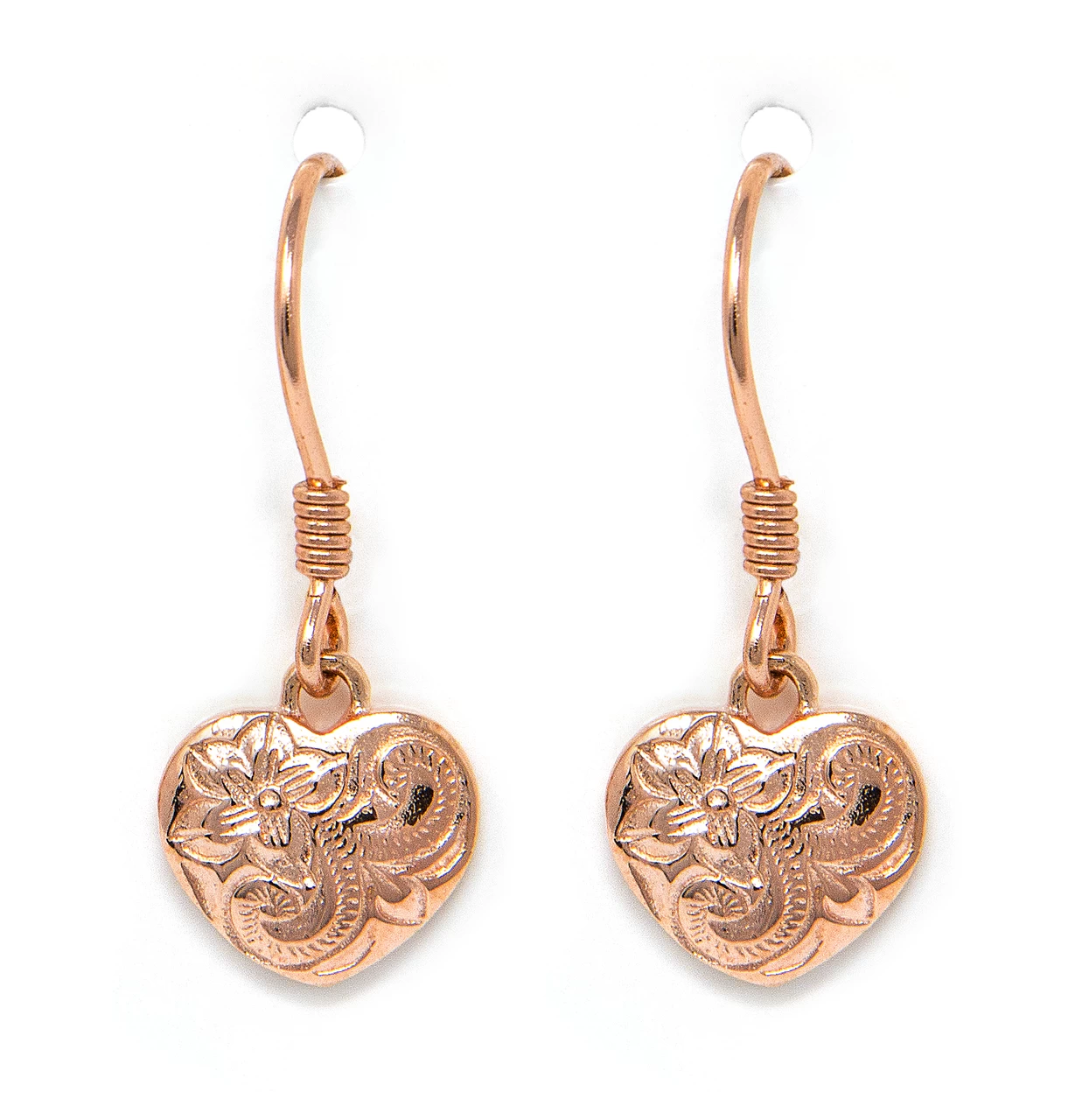Moana Collection Rose Gold Dangle Earring: Heart