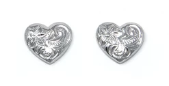 Moana Collection Sterling Silver Earring Stud: Heart
