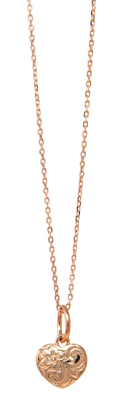 Moana Collection Rose Gold Necklace Pendant: Heart