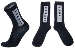 Robin Ruth® Hawaii Men's Crew Socks - Black & White Hawaii
